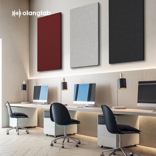 Olanglab Acoustic Panels 2 Pack, Fabric Wrapped Sound Proof Foam Panels - Image 4