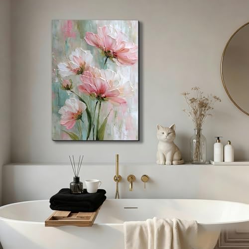 Ship Next Day Pink Floral Wall Art Canvas Prints Abstract Flower Pictures - Image 4