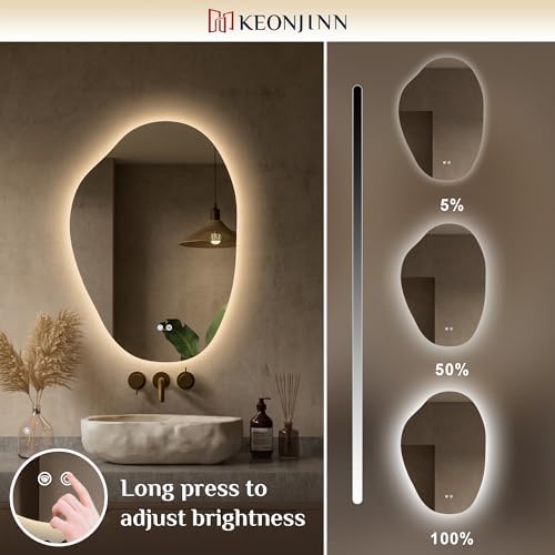 Keonjinn 22" x 30" Asymmetrical Bathroom Mirror - Image 4