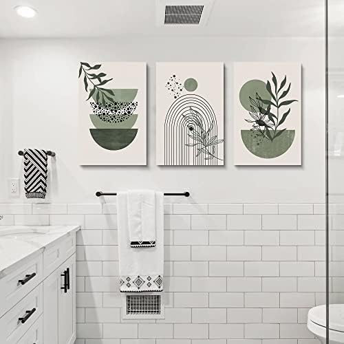 Sage Green Wall Posters & Prints, Minimalist Framed Wall Art Geometric Line - Image 4