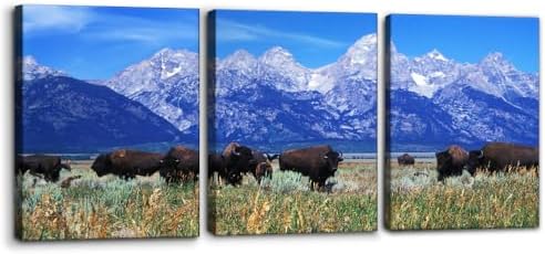Pacimo Framed Native American Bison Modern Wall Art by Pacimo