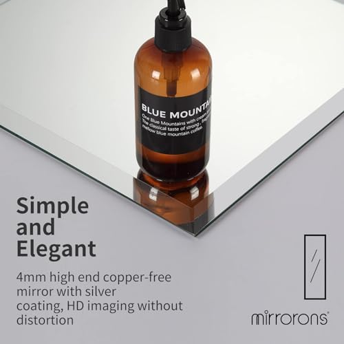 Mirrorons Beveled Mirror 40x32 Frameless Bathroom Wall Mirror Shatterproof - Image 5