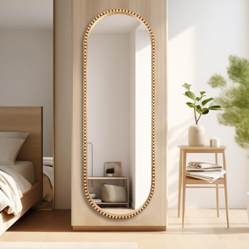 Oval Full Length Mirror, Living Room, Antique Gold - Image 2