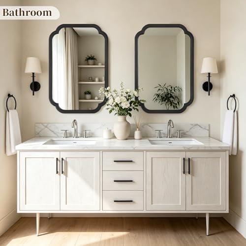 HOMECOOKIN Wood Bathroom Mirror - Image 3