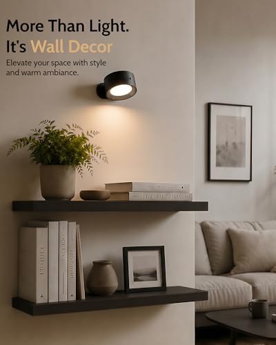 Rechargeable Wall Sconces with Remote, Magnetic Wall Lights - Image 2