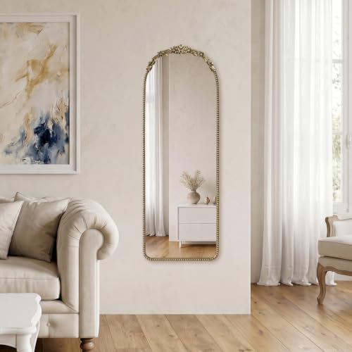 Vintage Mirror Full Length 19"x53" Antique Gold Full Body Mirror - Image 6
