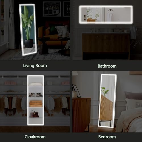 Lighted Full Body Mirror, 65x21 Wall Mounted Mirror - Image 6