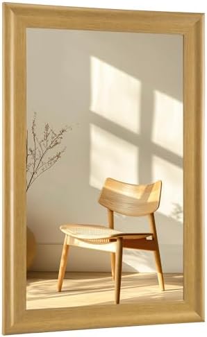Natural Wall Mirror for Bathroom, Rectangle 24 x 36 inch Vanity Mirrors by Culer