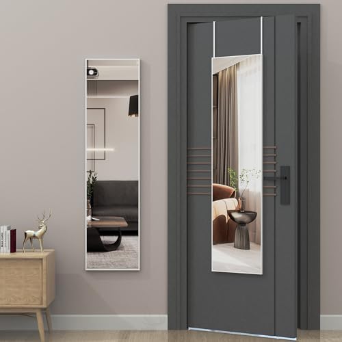 ANYHI 47"x12" Full Length Mirror Over the Door Hang or Wall Mounted by ANYHI