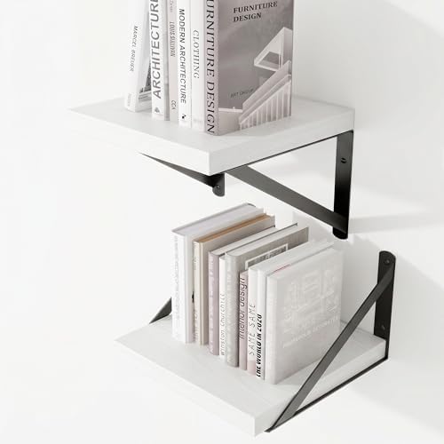 Deep Wall Shelves 8"W x 8"D Engineered Wood Floating Shelves by Venusmiles