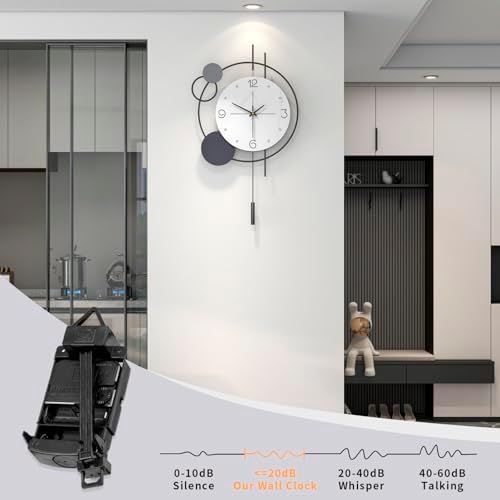 Decorative Modern Wall Clock for Living Room Decor Non Ticking - Image 5