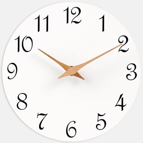 Mosewa Wall Clock Silent Non-Ticking Battery Operated Modern Simple 12" by MOSEWAWALLCLOCK