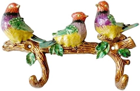 Vintage Bird Shaped Decorative Wall Hook Rack Hanger by Pewery