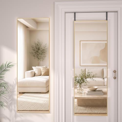 Hasipu Door Mirror Full Length, 51 x 16 Inch Full Body Wall Mirror Over The by Whatssuitableisthebest