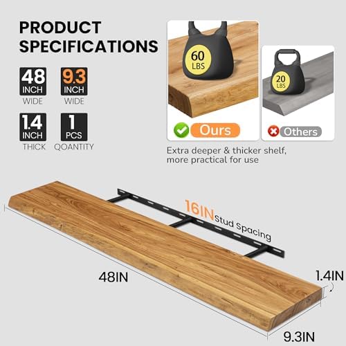 Floating Shelves for Wall, Heavy-Duty Floating Shelves - Image 4