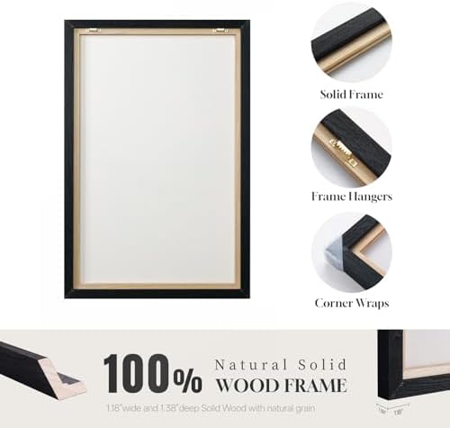 Extra Large Framed Navy Blue Abstract Wall Art - Image 6