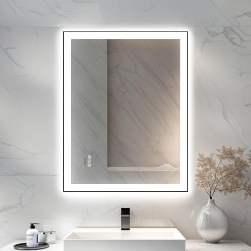 Kosmonia 28"x36" LED Bathroom Mirror Front Backlit Wall Mount Vanity Mirror by Kosmonia