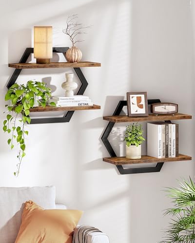 CHOEZON Hexagon Floating Shelves by Choezon
