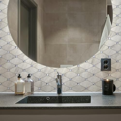 STICKGOO Peel and Stick Backsplash, 10 Sheets Beige Stone Texture Stick on - Image 5