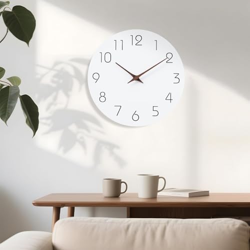 Mosewa Wall Clock 12" Modern Battery Operated Silent Simple - Image 6