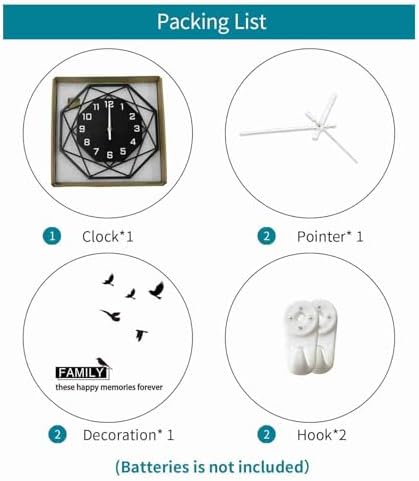 Large Wall Clock for Living Room Decor 16inch Silent Modern Clock - Image 7