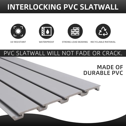 FRAYSCENT Slat Wall Paneling Garage Wall Organizer, Slatwall Panels Garage Tool - Image 5
