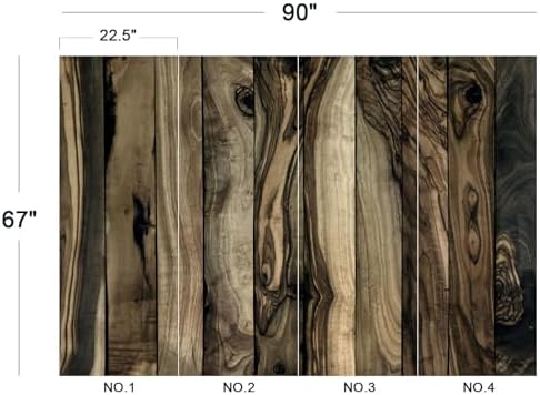 Rustic Wood Plank Grain Pattern Wallpaper Peel Stick - Image 5