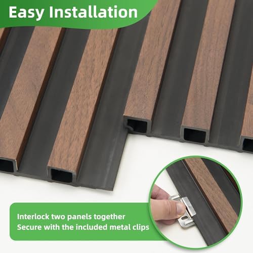 Art3d 8-Pack 96" x 6" WPC Wall Panels, 3D Wood Fluted Acoustic Accent Wall - Image 6