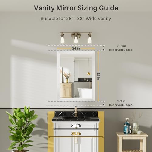 Briivue Bathroom Wall Mirror, 24x32 Inch - Image 2