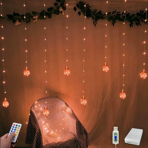 YOLIGHT Wishing Ball Curtain Lights 9.8 x3.3 ft, USB/Battery Powered by Yolight