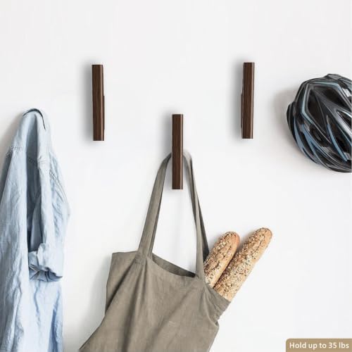 Wood Wall Hooks 4 Pack Coat Hooks Wall Mount, Towel Hooks - Image 6
