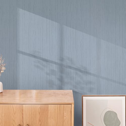 Grasscloth Peel and Stick Wallpaper Grey Blue Contact Paper 15.7in X 118in - Image 3