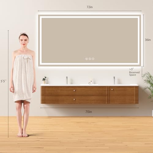 72"x 36" LED Bathroom Mirror - Image 2