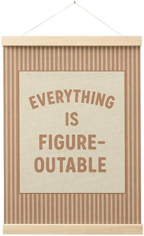 FGFK Everything Is Figureoutable Positive Affirmations Wall Art Poster Hanger by WelcometoFGFKhome