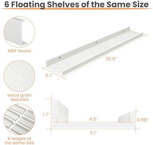 upsimples Floating Shelves for Wall Decor and Storage - Image 3