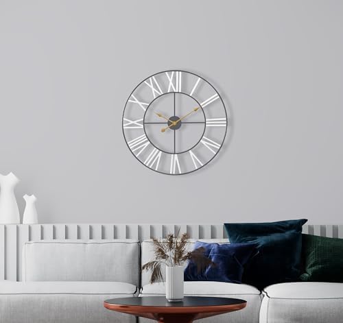 Sorbus Big Wall Clock, Roman Numeral Decor, Battery Operated by Sorbus