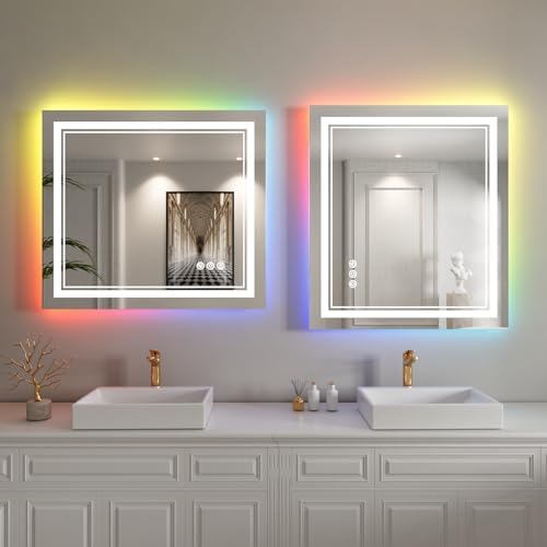 24x30 Inch RGB LED Bathroom Mirror - Image 3