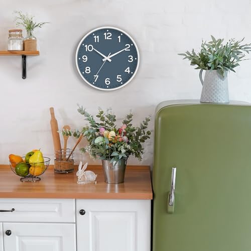 Roymnie 14 Inch Wall Clock Battery Operated Silent Non Ticking Analog - Image 2