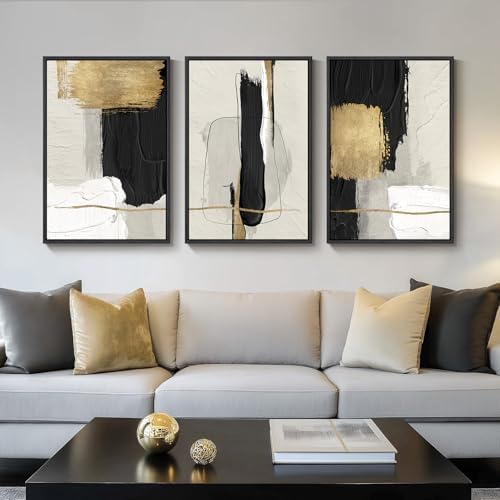 Framed Modern Black and White Abstract Wall Art by Cuspin
