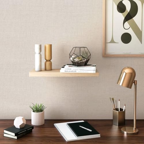 Beige Grasscloth Peel and Stick Wallpaper Textured Contact Paper 15.7inch x - Image 2