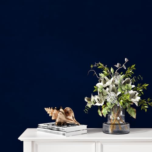 Dark Blue Velvet Wallpaper Peel and Stick Navy Blue Fabric - Image 2