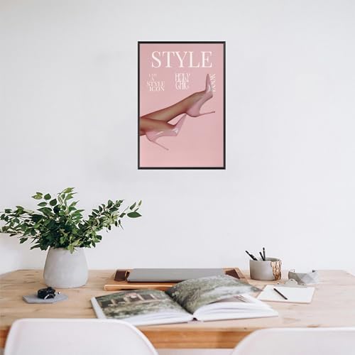 Trendy Pink Heels Poster High Heel News Headline Canvas Wall Art I Am A Style - Image 6
