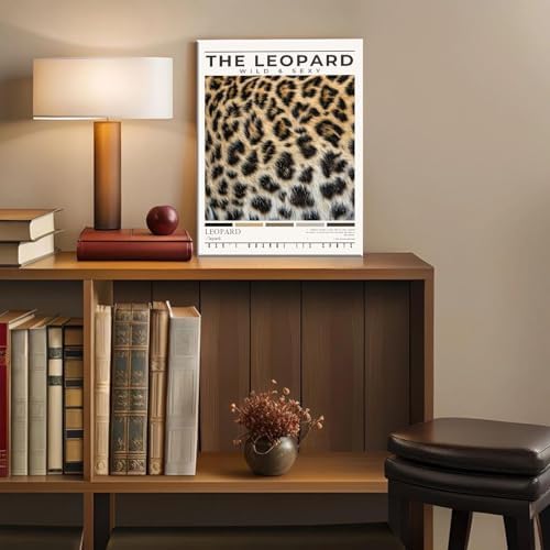 Trendy Leopard Wall Art Set of 3 Preppy Cheetah Wall Art, Funky Lucky 8 Ball - Image 5