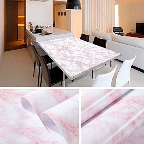 Marble Contact Paper Pink Extra Wide Peel and Stick - Image 3