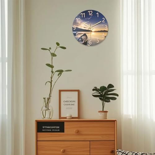 Round Kitchen Wall Clocks Battery Operated 12 Inch - Image 2