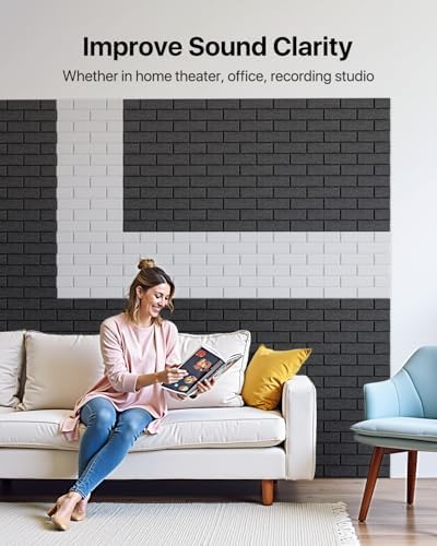 Soundsbay 18-Pack Brick Acoustic Panels, Self-Adhesive - Image 4