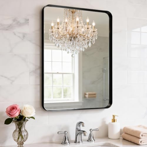 18" x 24" Black Bathroom mirros by YYXW