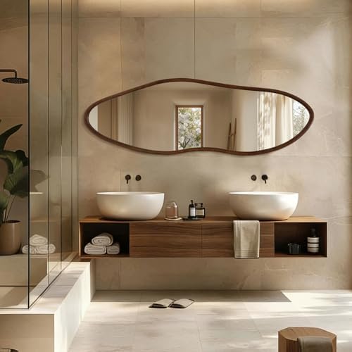 Niccy Asymmetrical Full Length Mirror, Irregualr Wall Mirror - Image 2