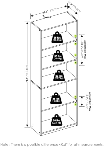 Furinno Gehry 5-Tier Bookshelf - Image 2