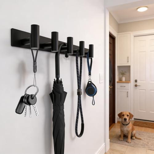 Matte Black Coat Rack Wall Mount - Image 2